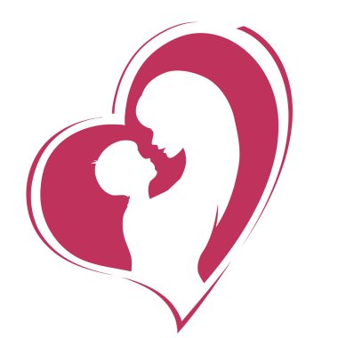 Mutlu anneler günü. Annelik ve çocukluk. Renkli çizimi