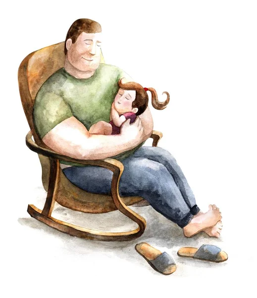 Papá y su hija. paternidad. infancia. sentimientos paternales. amor por los niños —  Fotos de Stock