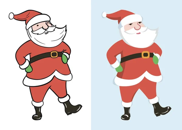 Santa Claus. Gott Nytt År. God Jul — Stock vektor