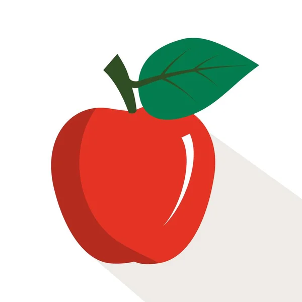 Manzana. Fruta madura y jugosa — Vector de stock