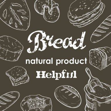 fresh bread and bakery products clipart