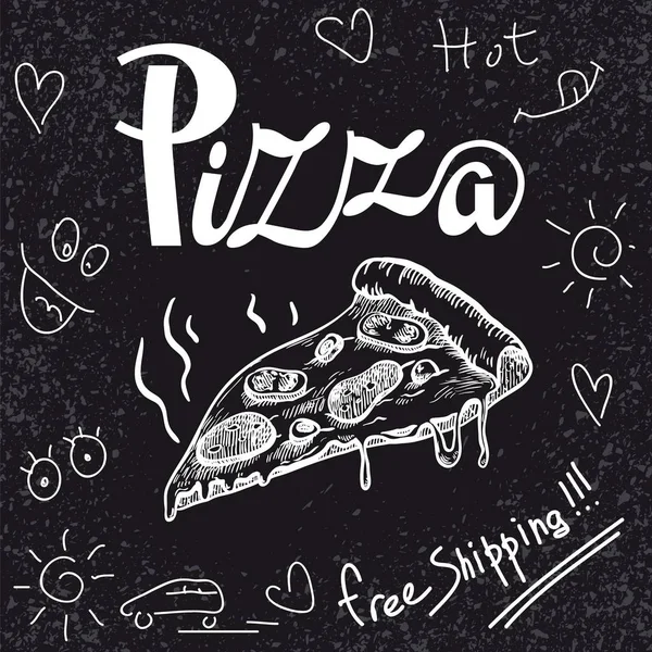 Pizza parfumée fraîchement préparée — Image vectorielle