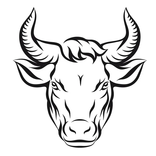 Cabeza de toro emblema del vector — Archivo Imágenes Vectoriales