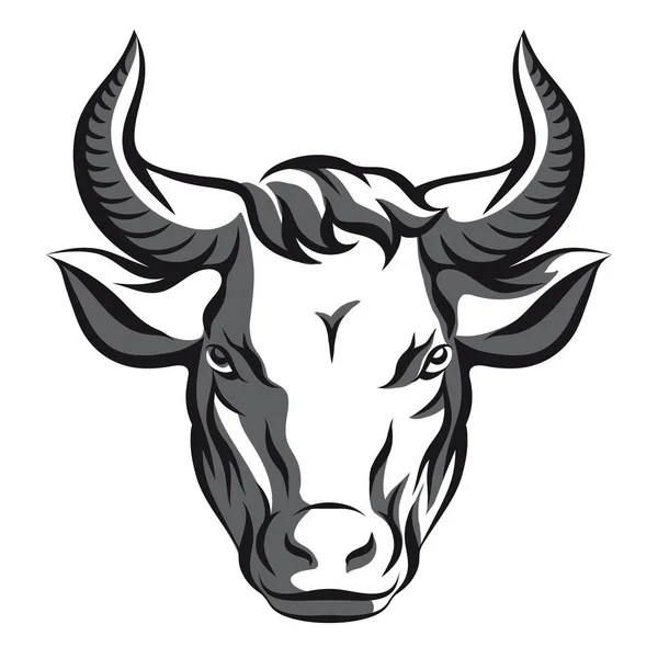 Bull head. Vector emblem — Stock Vector
