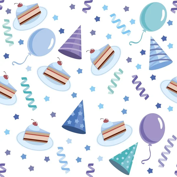 Happy birthday. Seamless background — Stock Vector