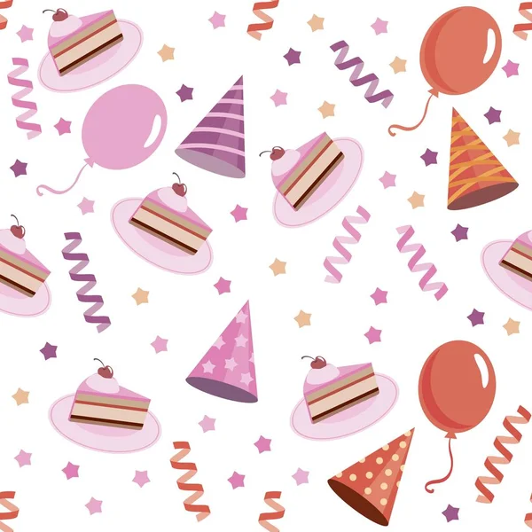 Happy birthday. Seamless background — Stock Vector