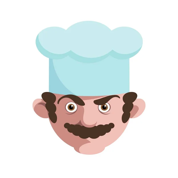 Chefs chefs hommes tête. cuisinier professionnel. illustration en couleur sur un blanc — Image vectorielle
