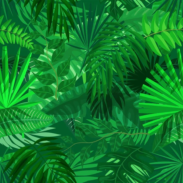 Listů tropických rostlin. barva exotické pozadí — Stockový vektor