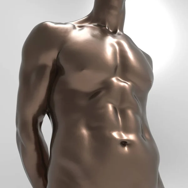 Male torso metallic colors — Stock Photo, Image
