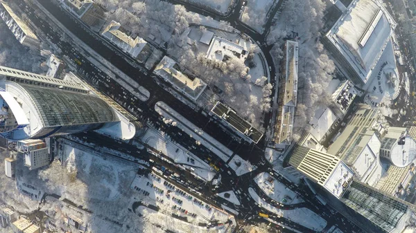 Kiev inverno, vista aerea — Foto Stock
