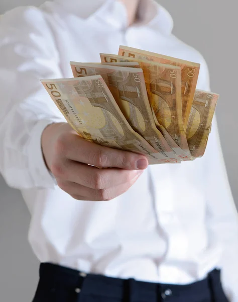 Hands with money — Stock Photo, Image