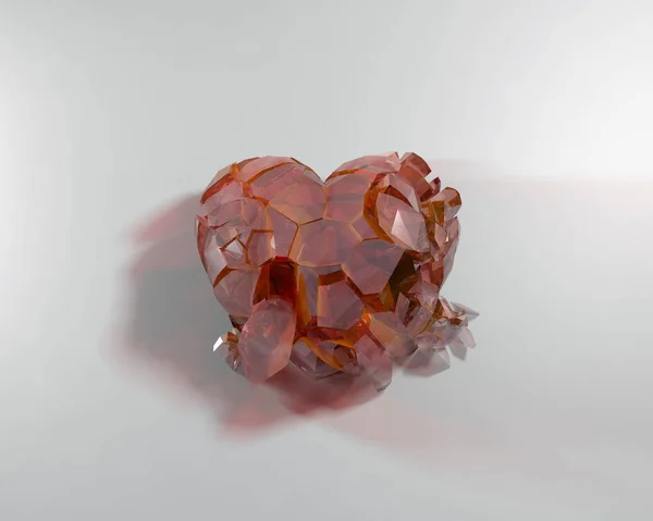 Coração de vidro partido — Fotografia de Stock