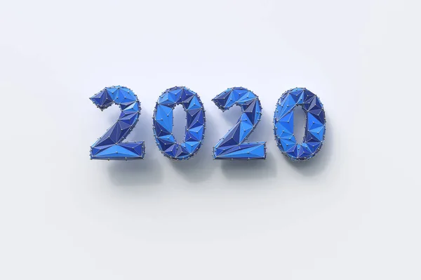 Стилизованные Номера 2020 Белом Фоне — стоковое фото