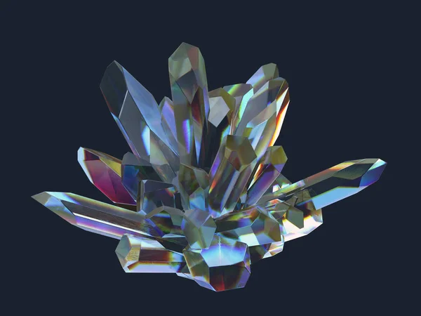 Kristallstrahl Auf Dunklem Hintergrund — Stockfoto