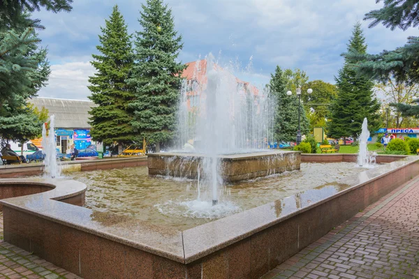 Plazas, parques, fuentes, estatuas ciudades del oeste de Ucrania —  Fotos de Stock