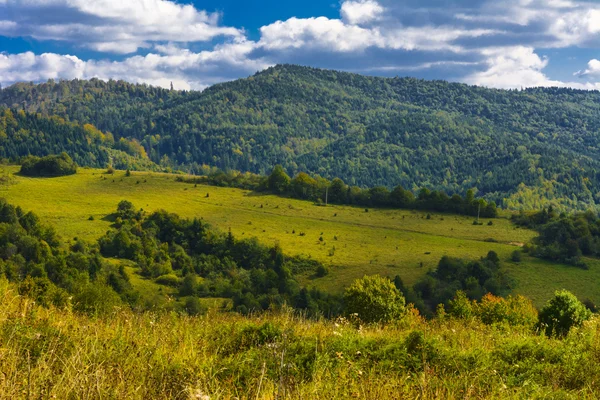 Серпантинные горные дороги и горные долины Украины — стоковое фото