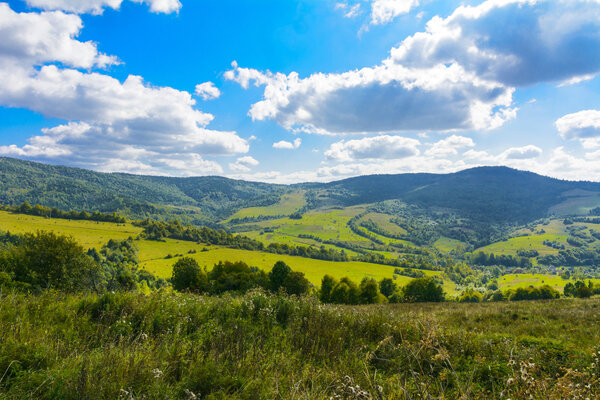 The serpentine mountain roads and mountain valleys in Ukraine