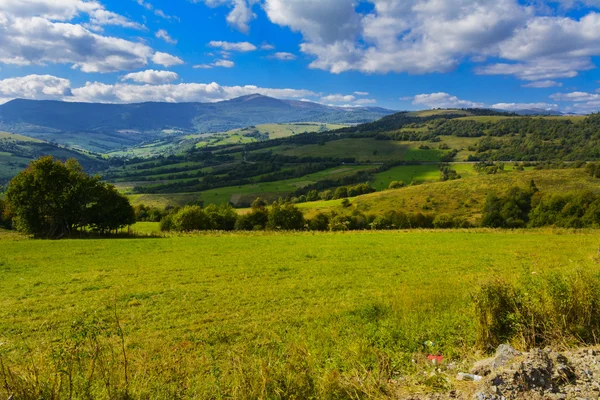 De serpentine bergwegen en bergdalen in Oekraïne — Stockfoto