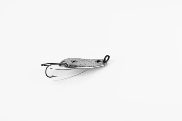 Wystawa z pirackich kopii połowów przynęty metalową łyżką. — Zdjęcie stockowe
