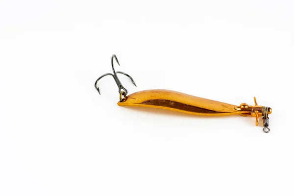 Kendi kendine yapılan balıkçılık metal lures Sergisi. Balık için yem — Stok fotoğraf