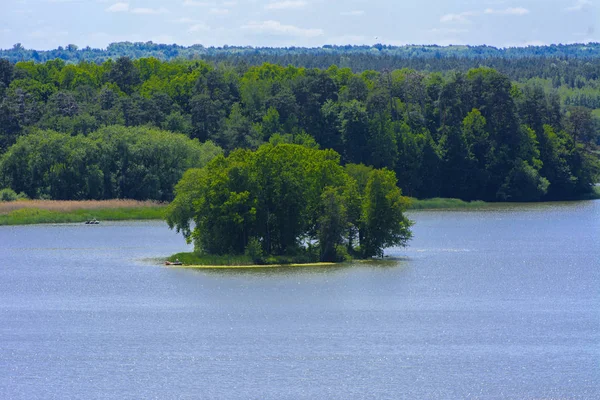 Vista del fiume Teterev da un'altezza nel parco della città . — Foto Stock