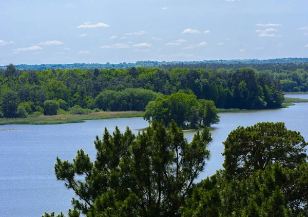 Şehir Parkı içinde bir yükseklikten Teterev nehir manzarası. 28 Mayıs