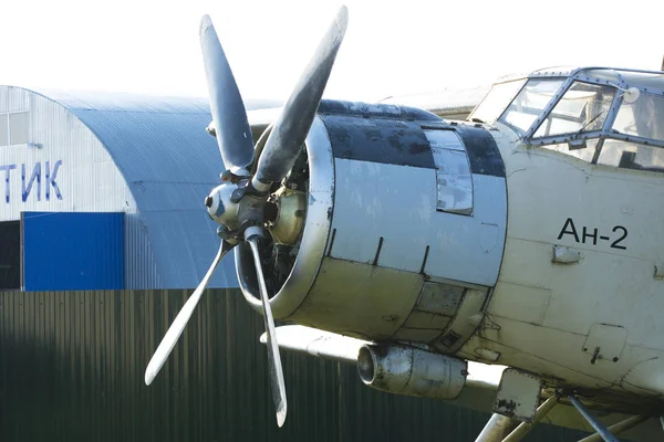 Havaalanı üzerinde küçük özel uçak Airshow. CI günün