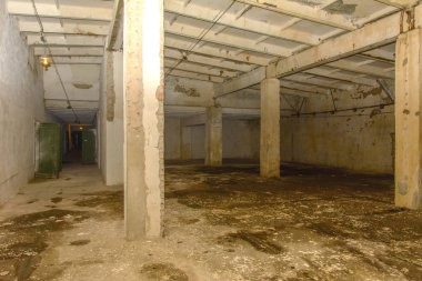 Sebze harap ve terk edilmiş depolama Oda. 