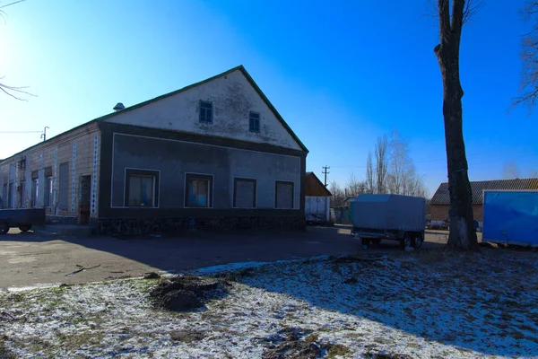 Lokalen Van Een Fabriek Voor Productie Van Melk Verwoest Geplunderd — Stockfoto