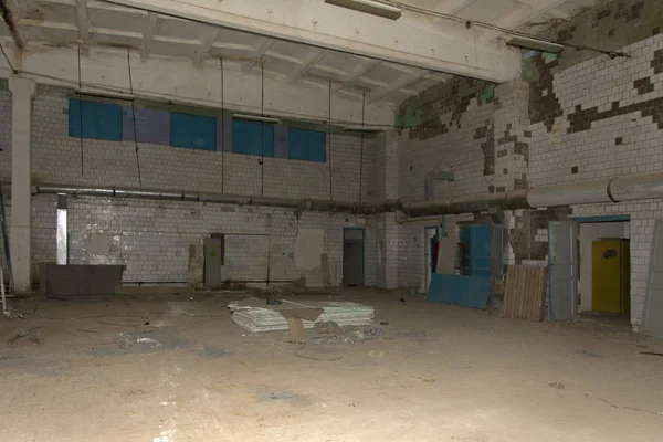 Interior Terribles Premisas Construcción Destruida Abandonada Panadería Estructura Los Tiempos —  Fotos de Stock