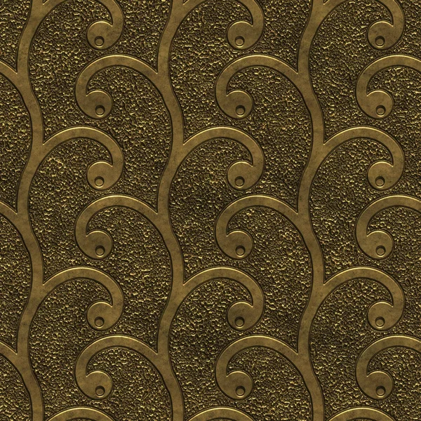 Guld metall smidig konsistens med virvlar mönster — Stockfoto