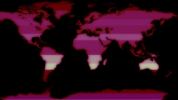 Holografikus kijelző föld Térkép adat blokk mozgó háttér új minőségű univerzális mozgás dinamikus animált színes örömteli cool videó felvétel — Stock videók