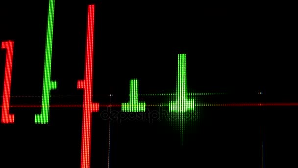 Gráfico de precios del mercado de valores universal sobre fondo negro - nuevo negocio financiero de calidad animado video dinámico de movimiento — Vídeo de stock