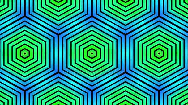Decoratieve geometrische Kaleidoscoop sterren sneeuwvlok bewegend patroon nieuwe kwaliteit universele beweging dynamische geanimeerde kleurrijke vrolijke dans muziek video footage lus — Stockvideo
