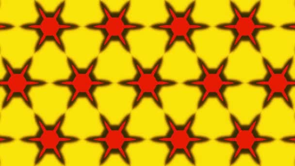 装飾用の幾何学的な caleidoscope スター移動パターン新しい品質ユニバーサルモーションインタ動的アニメーション カラフルな楽しいダンス ミュージック ビデオ映像のループ — ストック動画