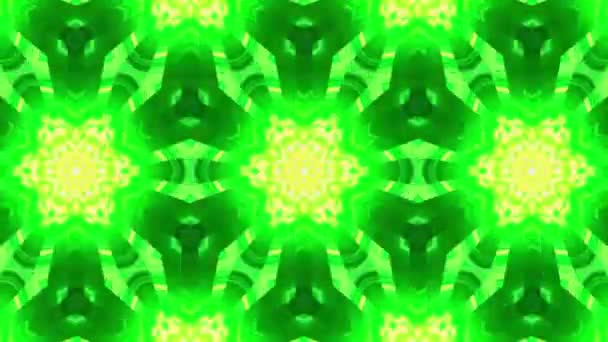 Caleidoscopio geométrico ornamental estrella movimiento patrón Nueva calidad movimiento universal dinámico animado colorido alegre danza música vídeo metraje bucle — Vídeos de Stock