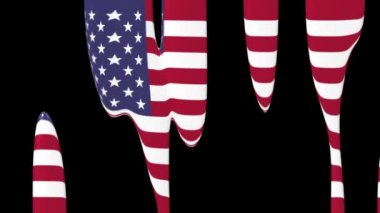 soyut boya sızıntı ABD bayrağı sıvı arka plan \ yeni kalite evrensel hareket dinamik animasyonlu renkli neşeli video ayak döngü