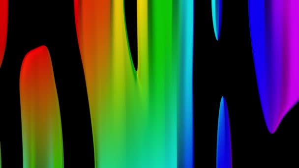 Abstrato pintura vazamento líquido arco-íris base \ loop de dinâmico animado colorido alegre imagens de vídeo de movimento universal de qualidade nova — Vídeo de Stock