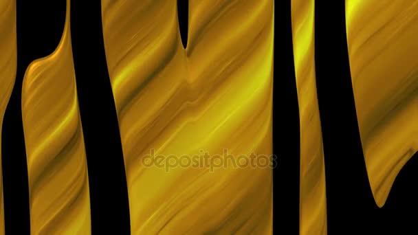 Abstrato de vazamento de tinta líquida fundo dourado \ loop de dinâmico animado colorido alegre imagens de vídeo de movimento universal de qualidade nova — Vídeo de Stock