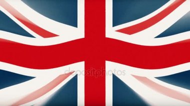 İngiltere bayrak sallayarak sorunsuz döngü güneş ışığı ile yeni kalite benzersiz animasyonlu dinamik hareket neşeli renkli serin arka plan video görüntüleri ışınları