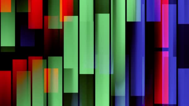 Abstrakt mjuk regnbågens färger flytta lodräta block röd grön blå bakgrund nya kvalitet universella rörelse dynamiska animerad färgglada glada Dans musik video footage — Stockvideo