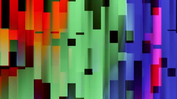 Abstrakt mjuk regnbågens färger flytta lodräta block röd grön blå bakgrund nya kvalitet universella rörelse dynamiska animerad färgglada glada Dans musik video footage — Stockvideo