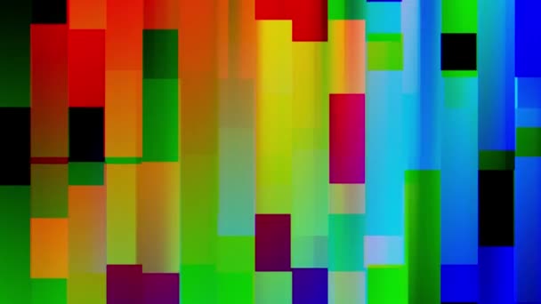 柔らかい虹色の縦ブロック緑青い背景が赤の新しい品質ユニバーサルモーションインタ動的アニメーション カラフルな楽しいダンス ミュージック ビデオ映像を移動を抽象化します。 — ストック動画