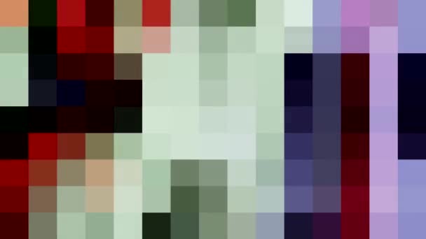 Abstracte regenboog pixel blok bewegende achtergrond nieuwe kwaliteit universele beweging dynamische geanimeerde retro vintage kleurrijke vrolijke dans muziek video beelden — Stockvideo