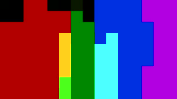 Astratto arcobaleno pixel blocco movimento sfondo Nuova qualità universale movimento dinamico animato retrò vintage colorato gioioso ballo musica video — Video Stock