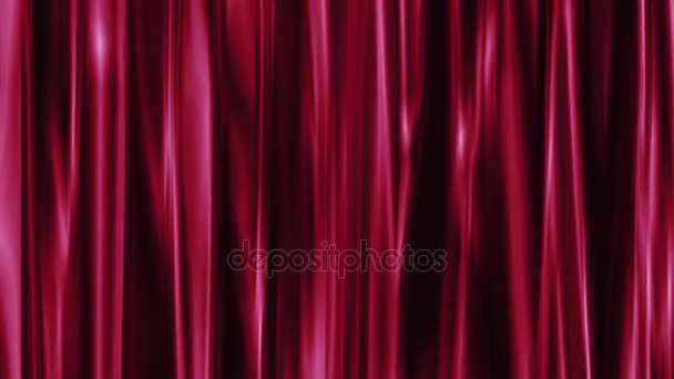 Abstract soft red color curtain waving style background New quality universal motion dynamic animated colorful joyful music video footage — Stock Video