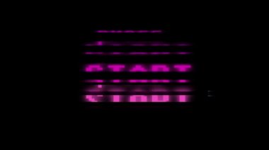 Retro video oyunu basın Başlat metin eski tv arıza müdahale ekranda... Yeni kalite evrensel vintage hareket dinamik animasyonlu arka plan renkli neşeli serin video görüntüleri