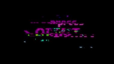 Retro video oyunu basın Başlat metin eski tv arıza müdahale ekranda... Yeni kalite evrensel vintage hareket dinamik animasyonlu arka plan renkli neşeli serin video görüntüleri