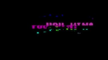 Retro video oyunu eski tv arıza müdahale ekrandaki metni kazanmak... Yeni kalite evrensel vintage hareket dinamik animasyonlu arka plan renkli neşeli serin video görüntüleri