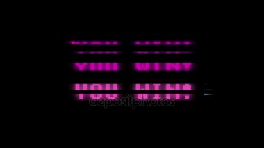 Retro video oyunu eski tv arıza müdahale ekrandaki metni kazanmak... Yeni kalite evrensel vintage hareket dinamik animasyonlu arka plan renkli neşeli serin video görüntüleri